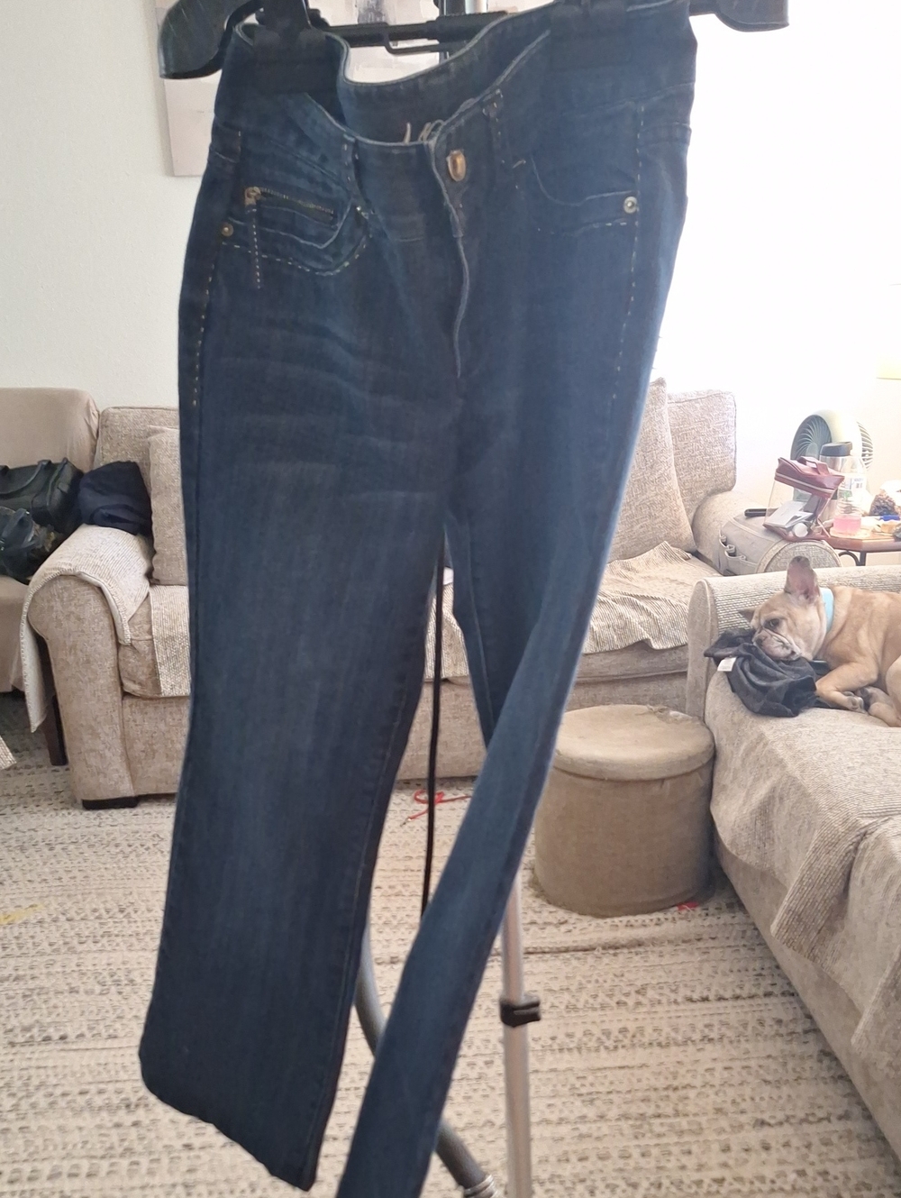 Women's Dark Blue Straight-Leg Jeans